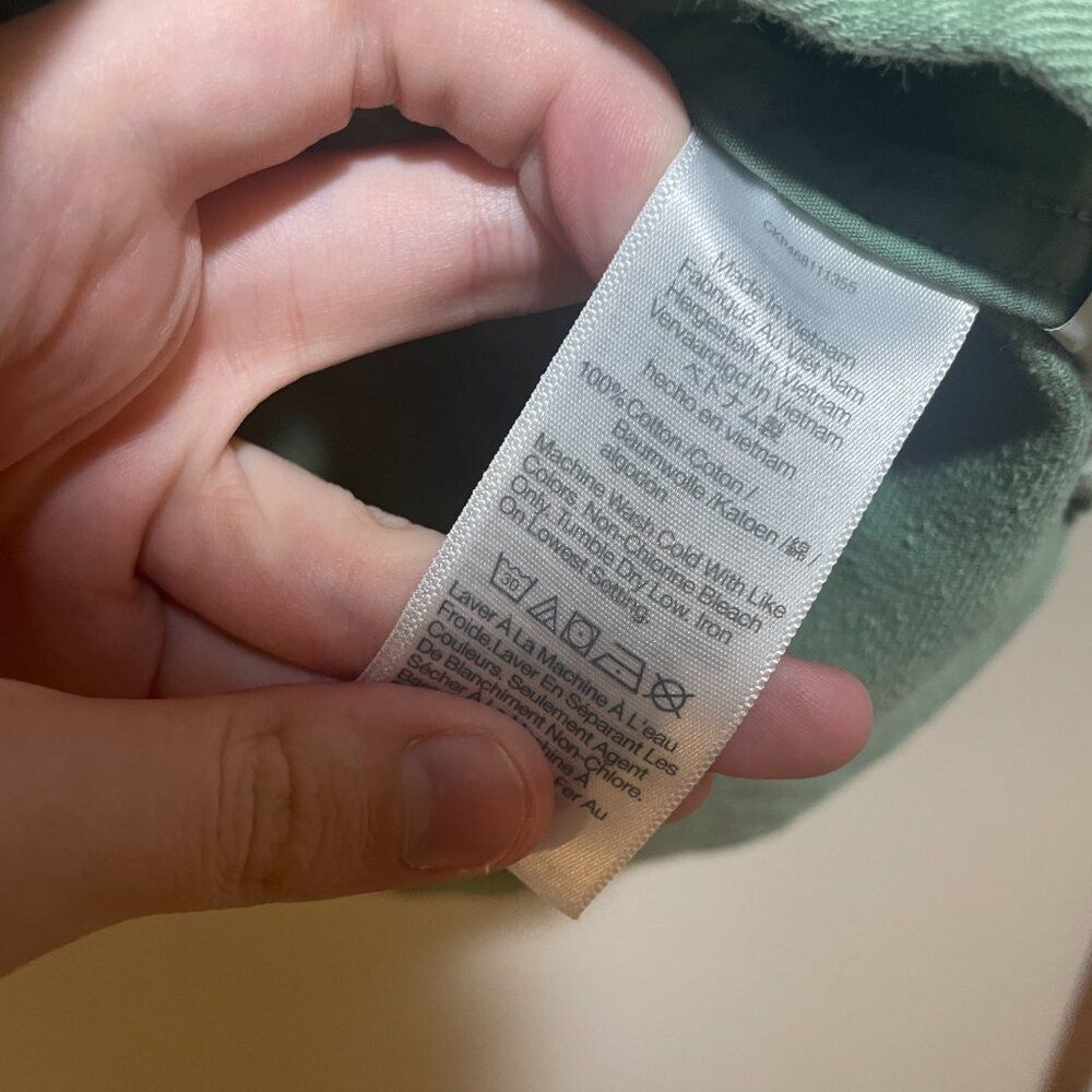 Madewell Size 2X Plus Garment-Dyed Twill Shirt Jacket Shacket Button Down Green - Picture 10 of 12